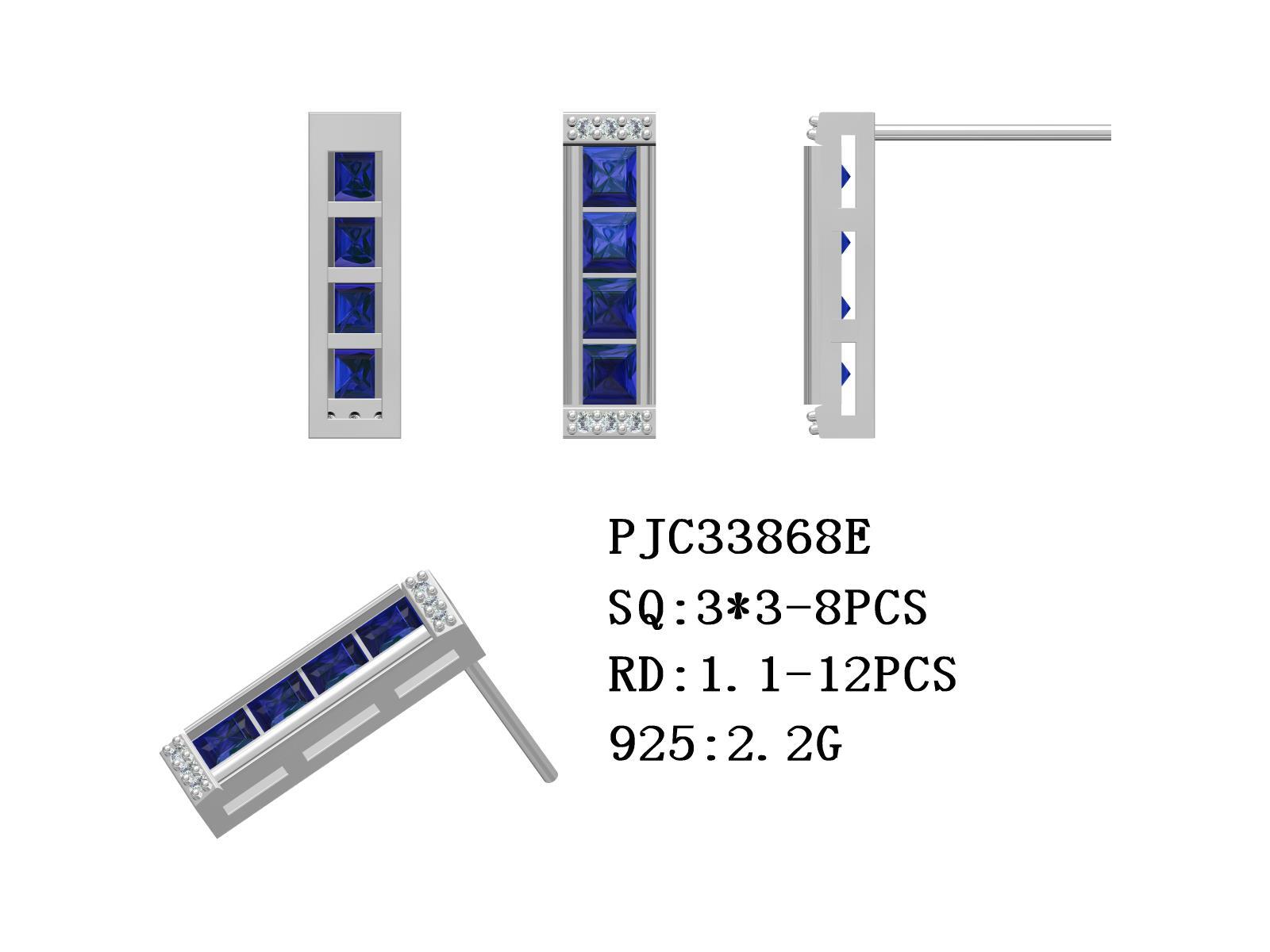 Sterling Silver Semi Mount Earrings Setting SQ Princess 3x3mm Syzjewelry