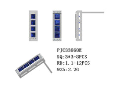 Sterling Silver Semi Mount Earrings Setting SQ Princess 3x3mm Syzjewelry