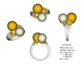 Sterling Silver Semi Mount Ring Setting Round RD 3x3 1x1mm Pearl Syzjewelry