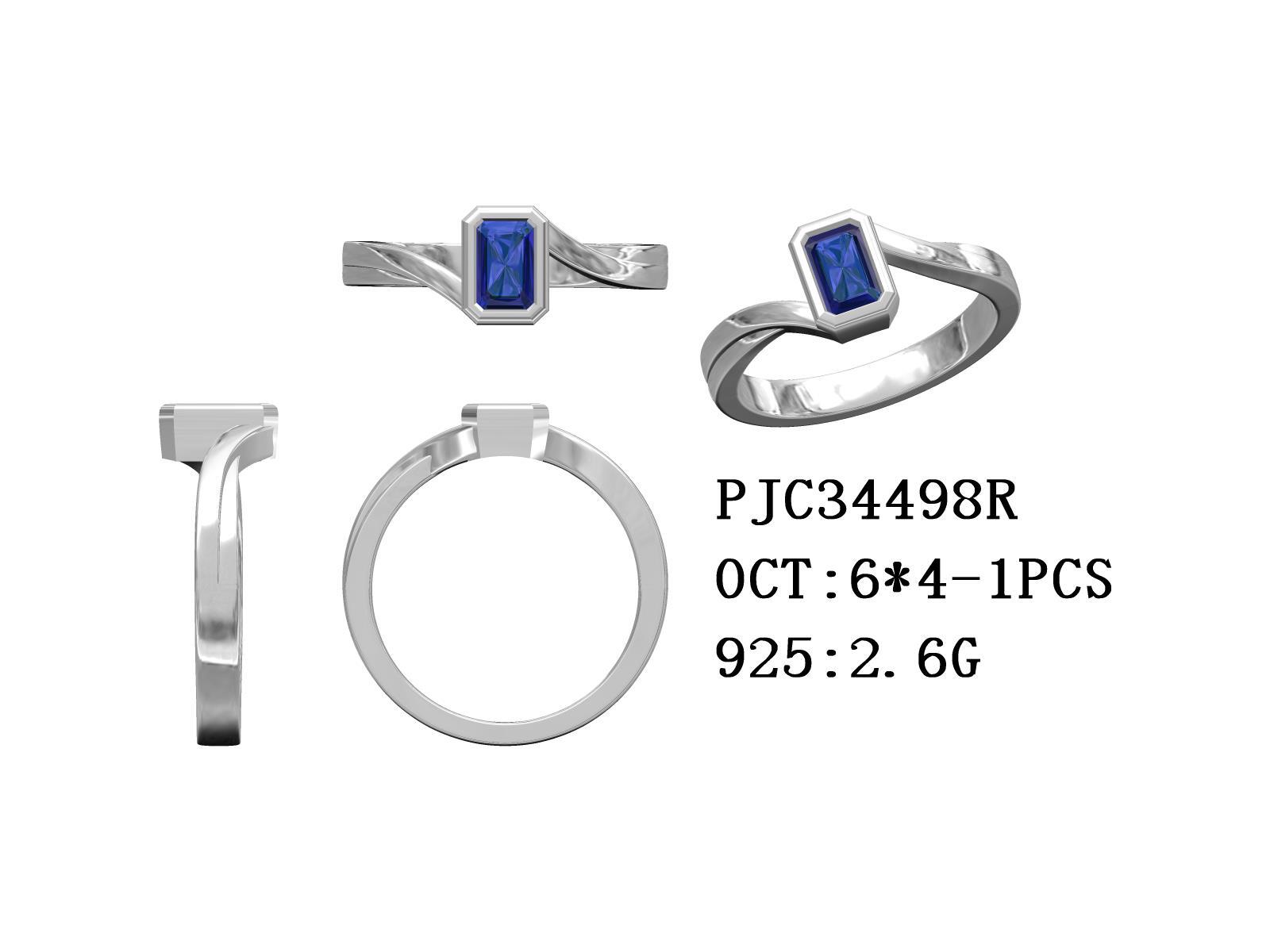 Sterling Silver Semi Mount Ring Setting OCT Emerald 6x4mm Twist Shank Syzjewelry