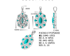 Sterling Silver Semi Mount Pendants Setting Marquise MQ 10x5mm Pear PE 4x3mm Syzjewelry