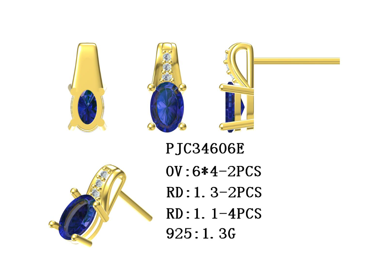 Sterling Silver Semi Mount Earrings Setting Oval OV 6x4mm Round 1.3mm Syzjewelry