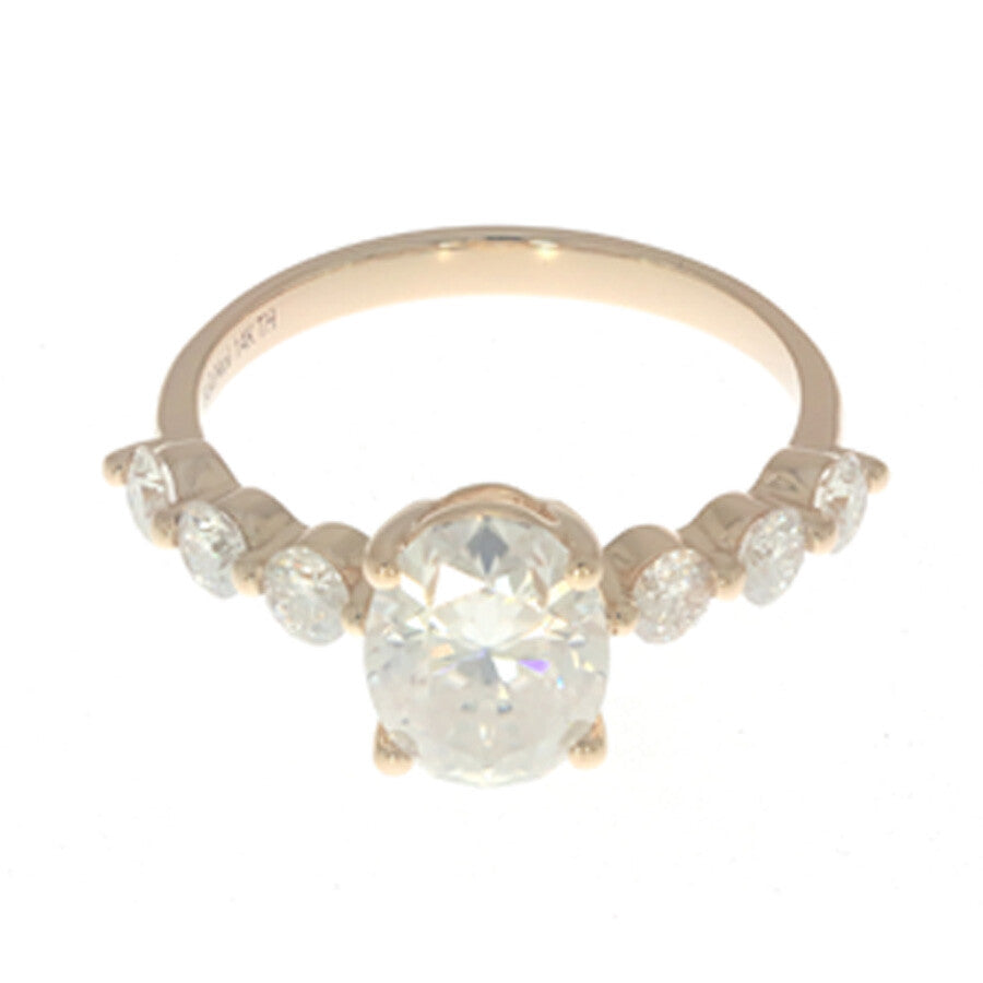 Sterling silver semi mount ring setting Oval OV 16x12 Round RD 1.25mmx1.25 Center Stone Syzjewelry