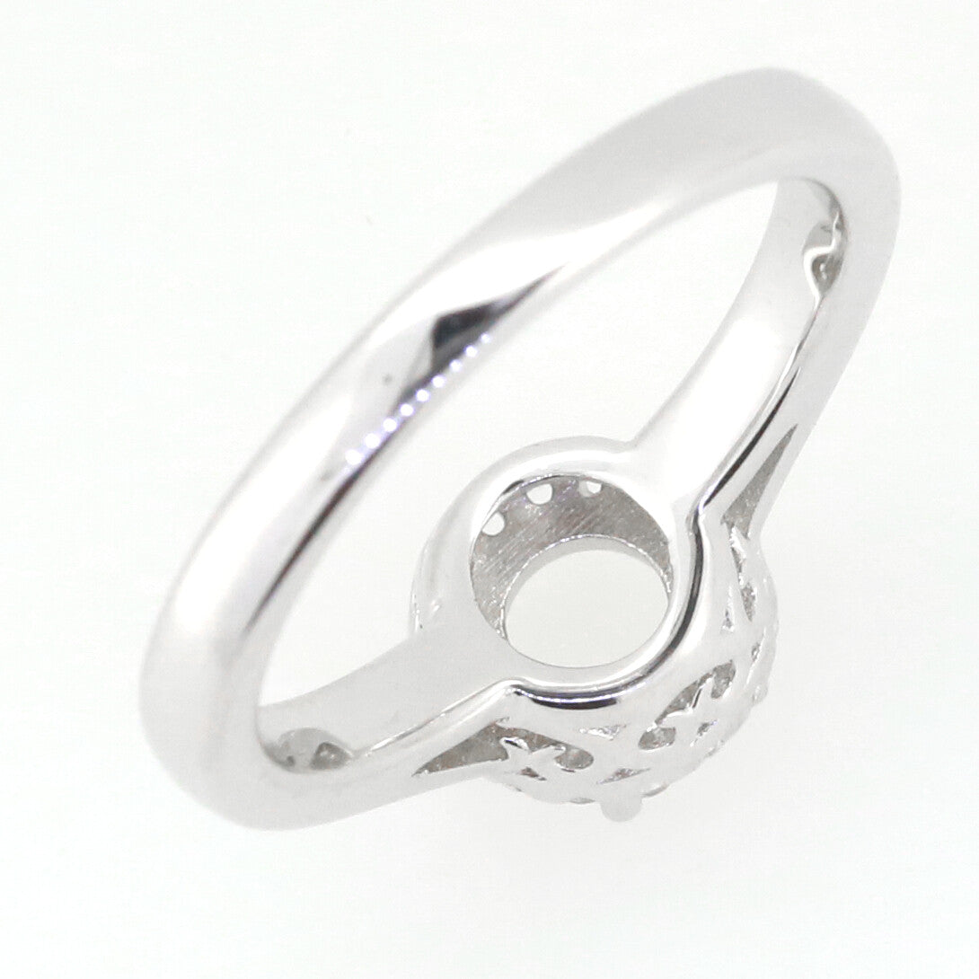 14K White Gold Semi Mount Ring Setting Round RD 6x6mm Syzjewelry
