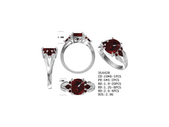 Sterling Silver Semi Mount Ring Setting Cushion CU 10x8mm Pear PE 5x3mm Syzjewelry