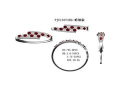 Sterling Silver Semi Mount Bracelet Setting Oval OV 7X5mm Bangle DHJ