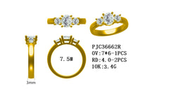 Remaining Balance on10K Gold Semi Mount Ring Setting Oval OV 7x6mm RD 4x4mm 3 Stone Design Syzjewelry