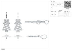 Sterling Silver Semi Mount Earrings Setting Round RD 1.5mm DHJ