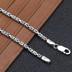 Men's Sterling Silver Bone Chain Sulfur Oxidized Finish 16" 18" 20" 22" 24" 26" Etsy