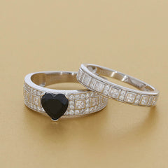 2 piece Sterling Silver Semi Mount Ring Setting Heart HT 7X7mm - Syzjewelry