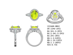 Sterling Silver Semi Mount Ring Setting Oval 12x9mm - Syzjewelry