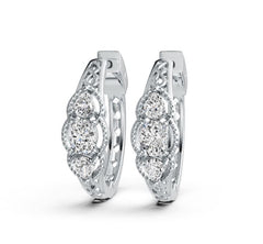 Sterling Silver Semi Mount Earrings Setting Oval OV 5X4mm PE 4X3mm DHJ