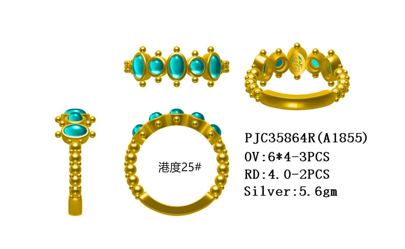 Sterling Silver Semi Mount Ring Setting Oval OV 6x4mm Round RD 4mm Syzjewelry