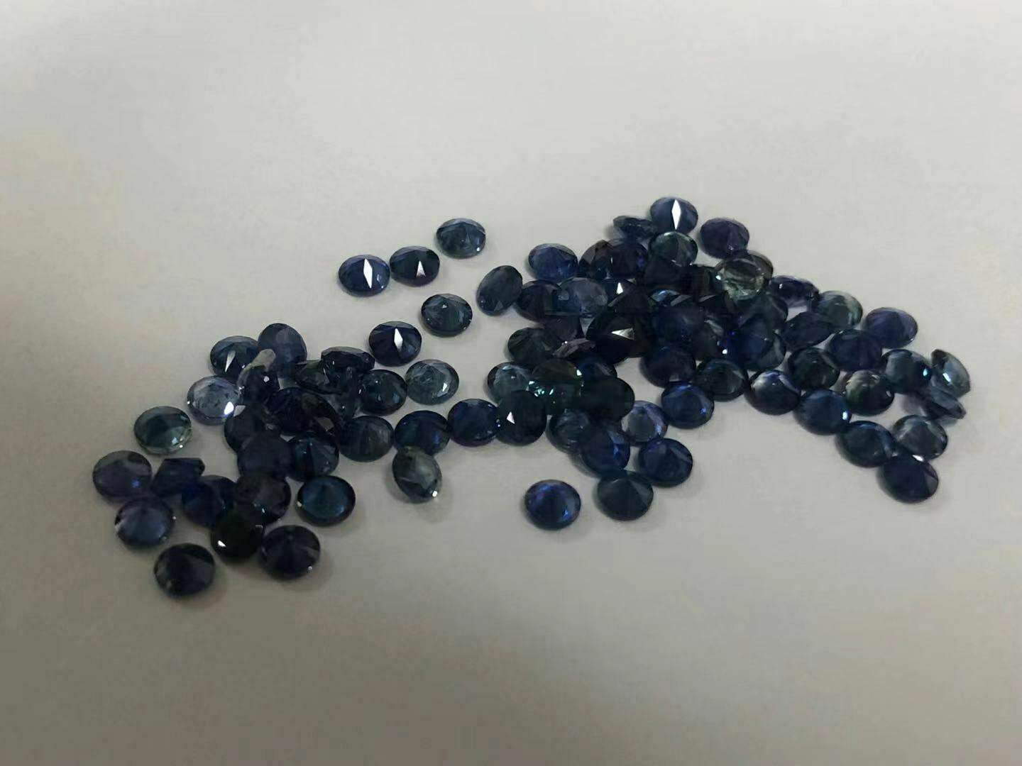 Natural Blue Sapphire Round Faceted Loose RD 0.7 0.8 0.9 1 1.1 1.2 1.3 1.5 2 2.5 - Syzjewelry