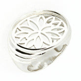 Art Deco Style Sterling Silver Semi Mount Ring Setting Oval OV 22x18mm - Syzjewelry