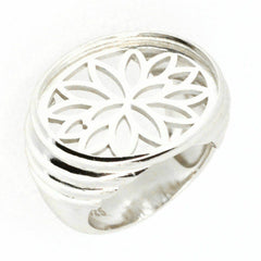 Art Deco Style Sterling Silver Semi Mount Ring Setting Oval OV 22x18mm - Syzjewelry