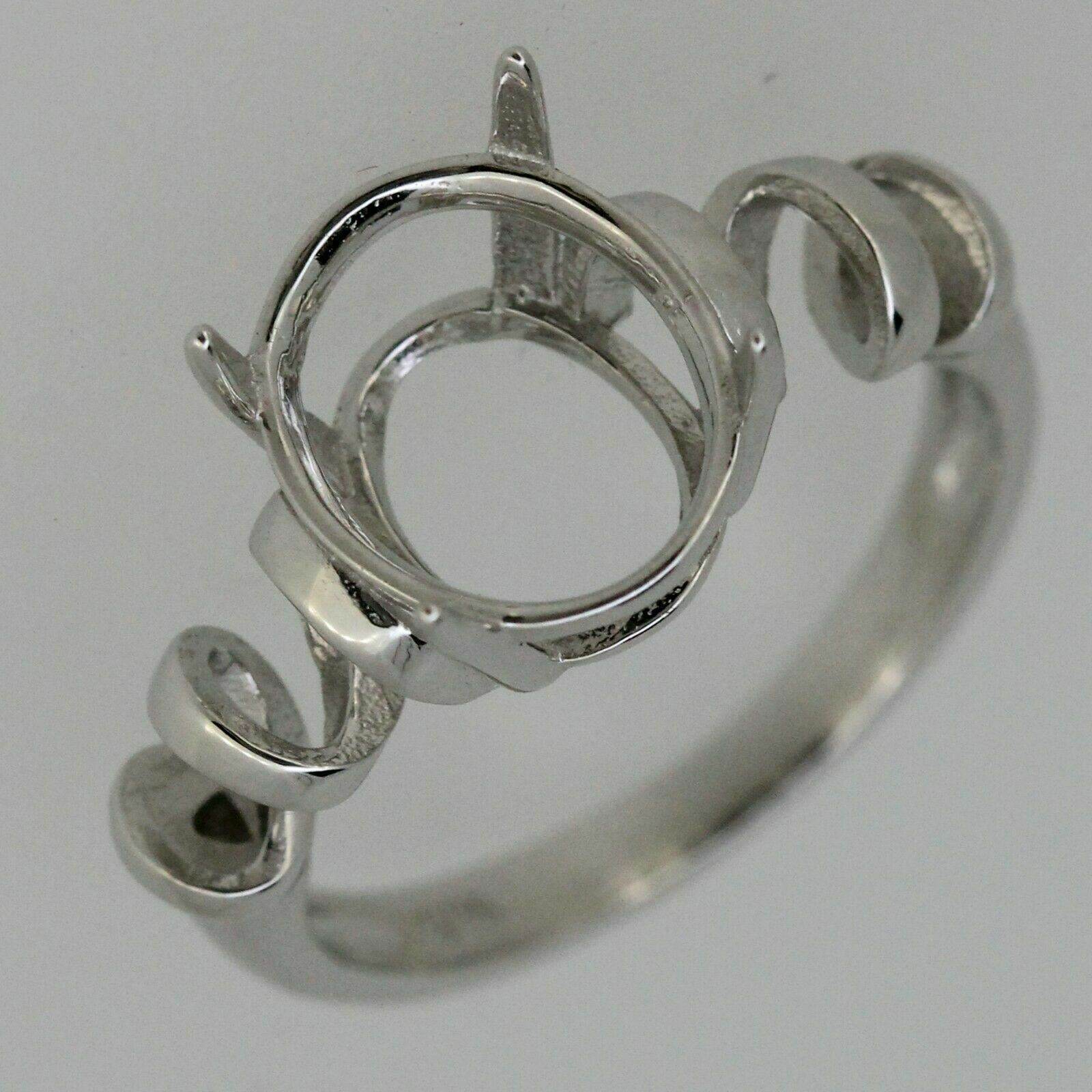 Sterling Silver Semi Mount Ring Setting Oval OV 11x9mm - Syzjewelry