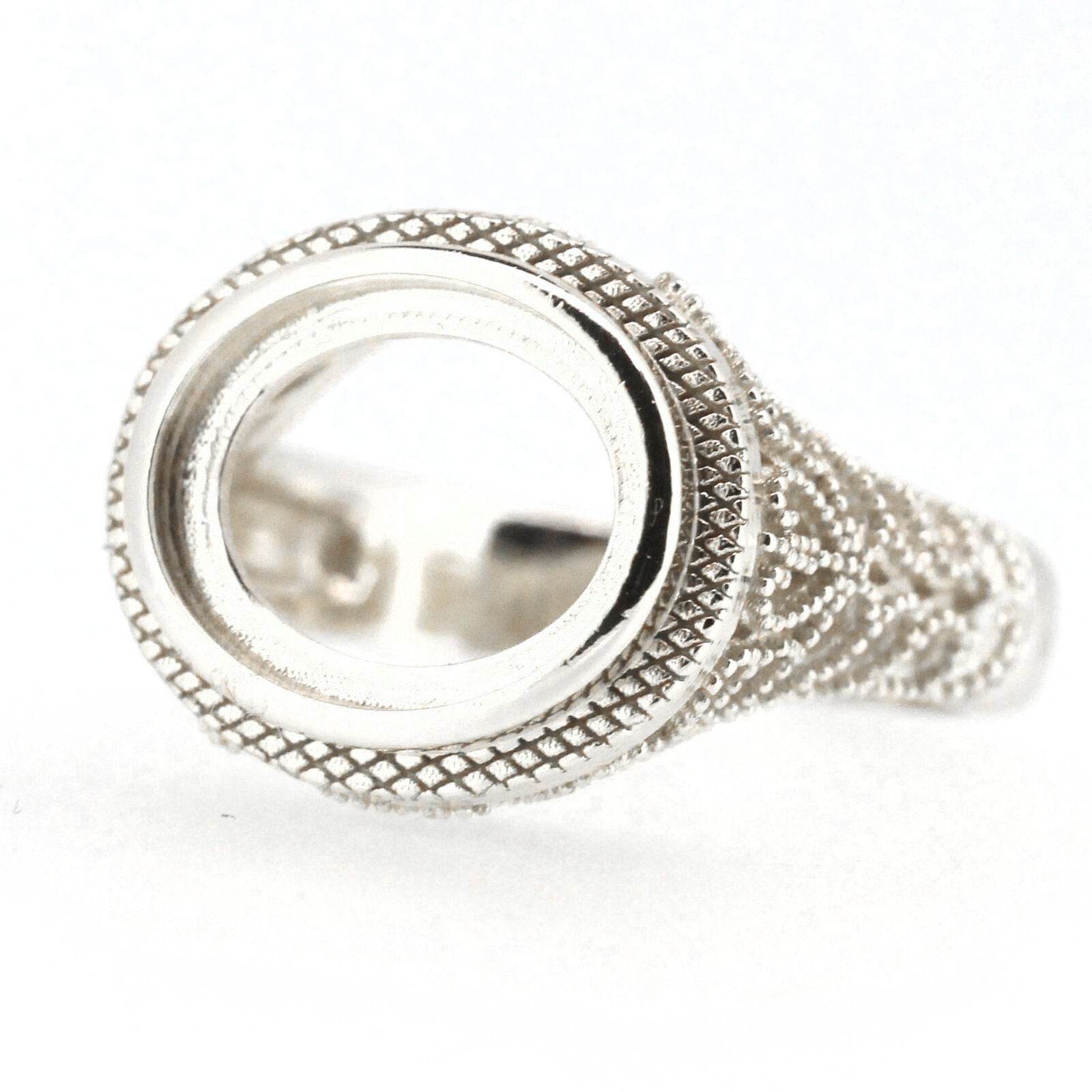 Sterling Silver Semi Mount Ring Setting Oval OV 11x9mm East West Vintage Repro - Syzjewelry