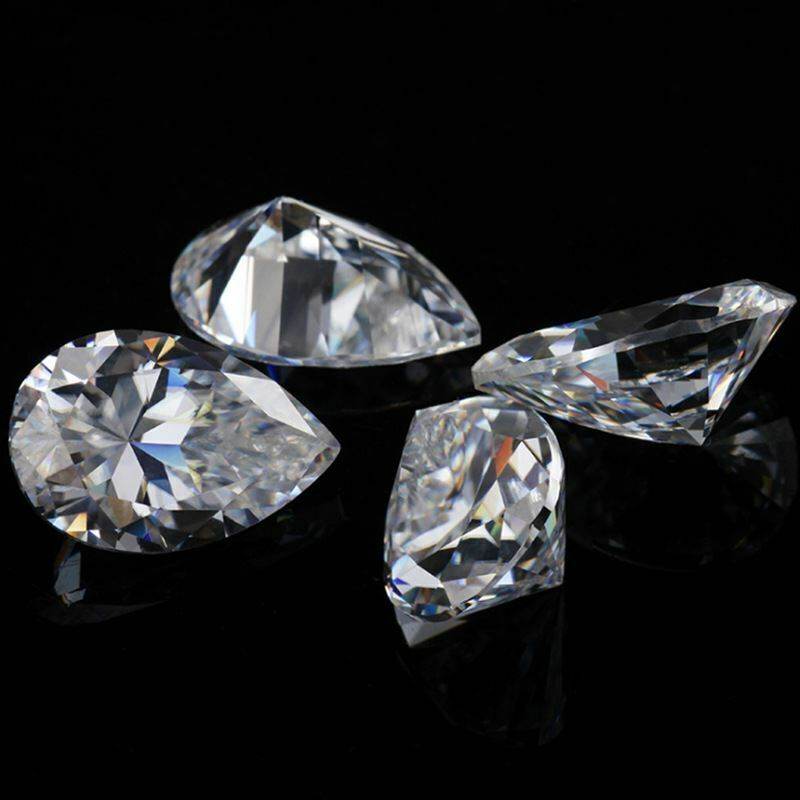 1 1/4 Carat Loose Moissanite White D Color Pear PE 8x6mm VVS Certificate Moissan - Syzjewelry