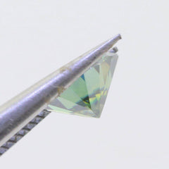 Round 6.5x6.5mm Greenish Blue loose Moissanite 1 Carat VVS1 certificate RD 6.5mm - Syzjewelry