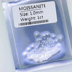 1 Carat Loose Moissanite White D Color RD 2.9mm Melee Accent - Syzjewelry