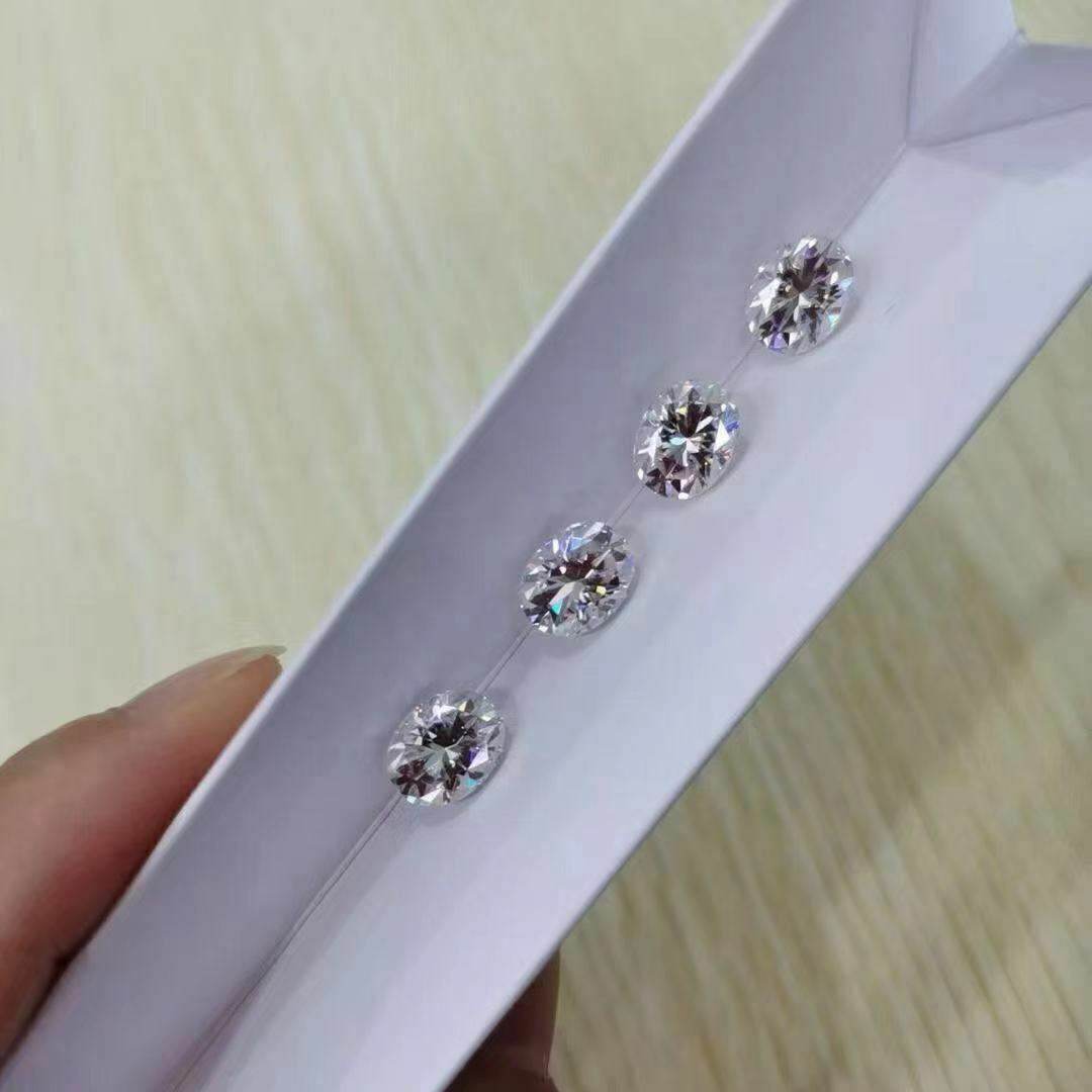 5 Carat Loose Moissanite White D Color Oval OV 11x9mm VVS Certificate - Syzjewelry