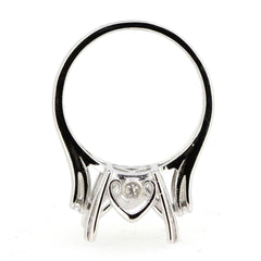 Sterling Silver Semi Mount Ring Setting Cushion Cu 12x12mm 261 - Syzjewelry