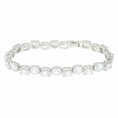 Sterling Silver Semi Mount Tennis Bracelet Setting Oval OV 7x5mm Accent - Syzjewelry