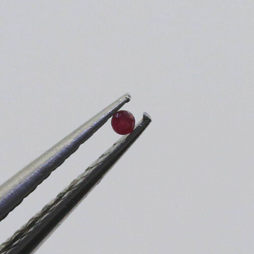 Natural Ruby Round Faceted Loose 0.7 0.8 0.9 1 1.1 1.2 1.3 1.5 1.75 2 2.5 mm - Syzjewelry