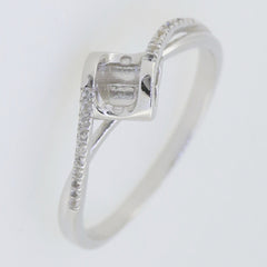 Sterling Silver Semi Mount Ring Setting Marquise MQ 14x7mm Art Deco Style