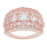 Rose Gold Plated Sterling Silver Semi Mount Ring Setting Round RD 6X6m - Syzjewelry