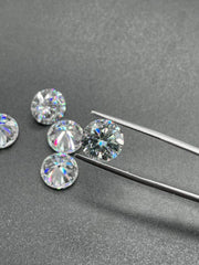 1.5 Carat Loose Moissanite White D Color RD 7.5mm VVS Certificate Round 7.5x7.5m - Syzjewelry