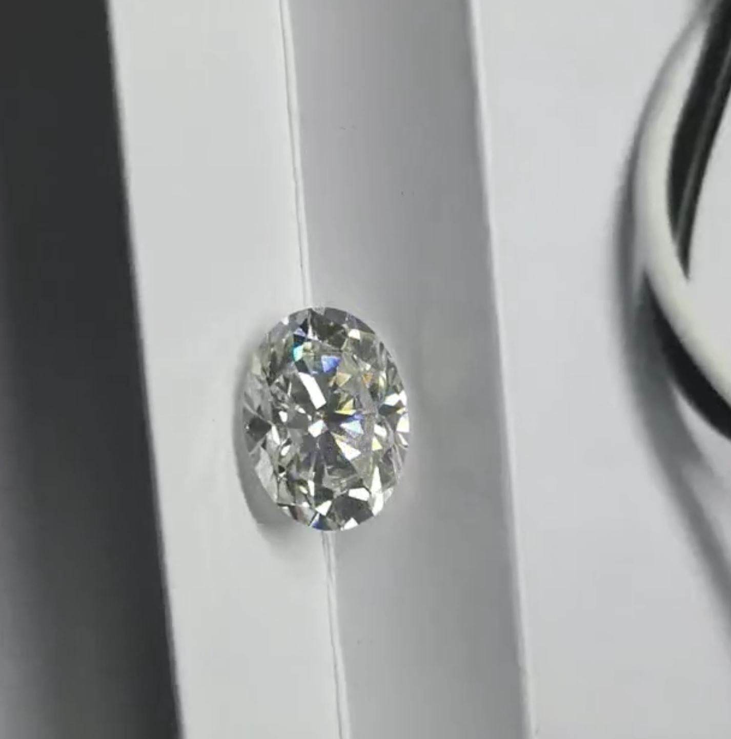 10 Carat Oval OV 14x10mm Loose Moissanite Stone White D Color VVS Certificate - Syzjewelry