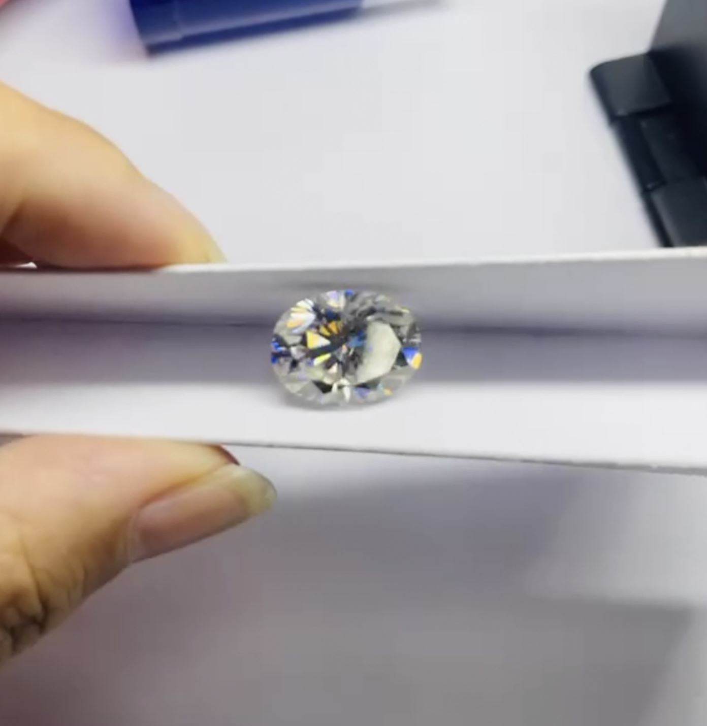 10 Carat Oval OV 14x10mm Loose Moissanite Stone White D Color VVS Certificate - Syzjewelry