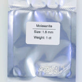 1 CT lot Loose Moissanite D Color Facet Round RD 1.6 mm 50 Pieces Melee Accent - Syzjewelry