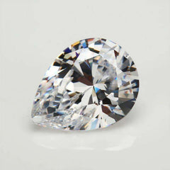 1 1/2 Carat Loose Moissanite White D Color Pear PE 9x6mm VVS Certificate - Syzjewelry