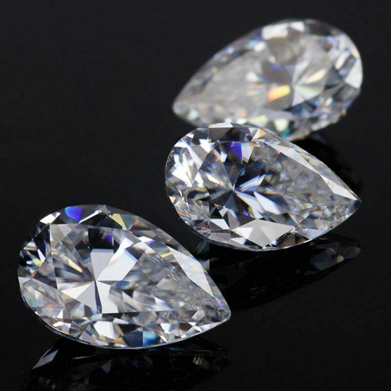 1/2 Carat Loose Moissanite White D Color Pear PE 6x4mm VVS Certificate - Syzjewelry