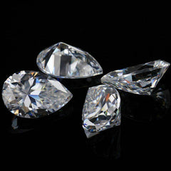 1/2 Carat Loose Moissanite White D Color Pear PE 6x4mm VVS Certificate - Syzjewelry