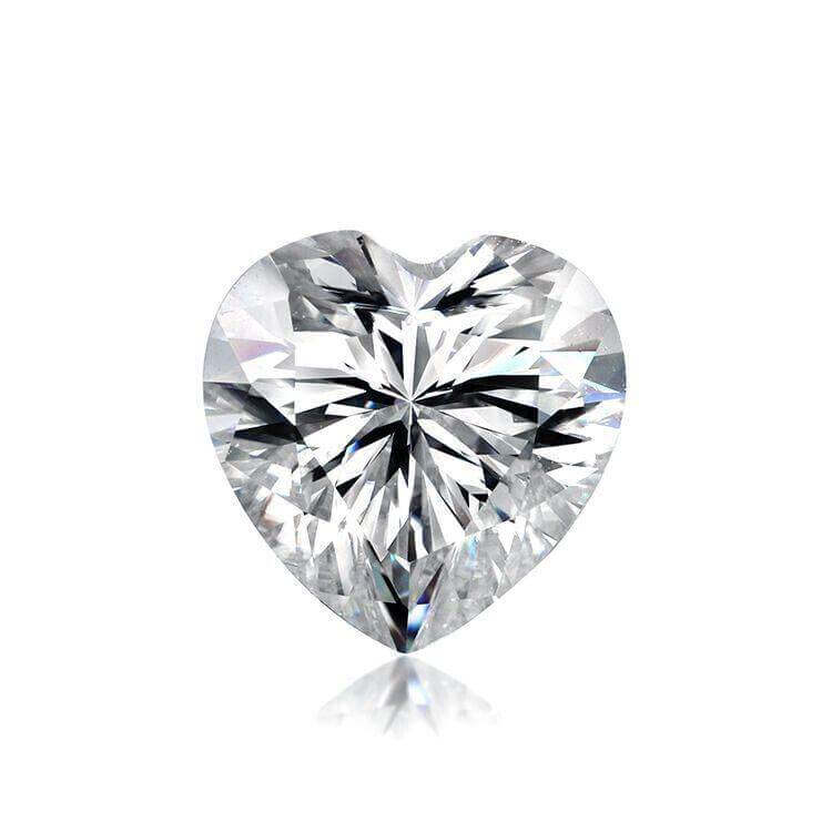 2.5 Carat Loose Moissanite White D Color HT 8.5mm VVS Certificate Heart 8.5x8.5m - Syzjewelry