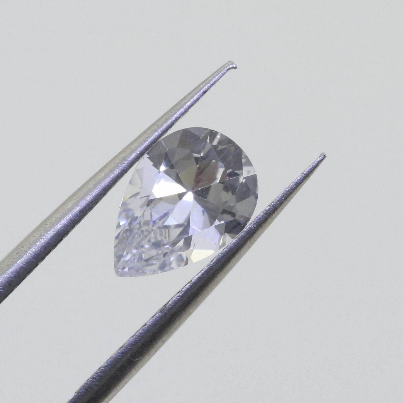 2 Carat Pear PE 10x7mm Loose Moissanite Stone White D Color VVS1 Certificate Moi - Syzjewelry