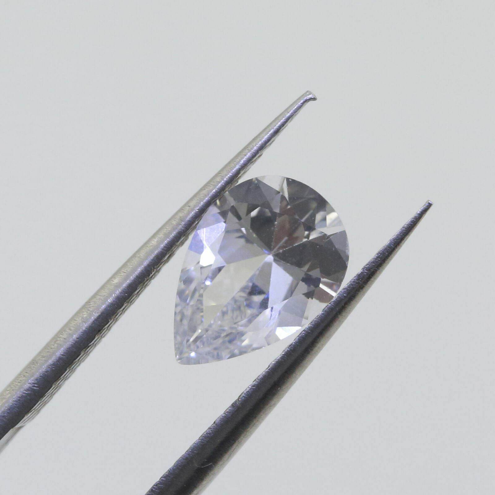 2 Carat Pear PE 10x7mm Loose Moissanite Stone White D Color VVS1 Certificate Moi - Syzjewelry