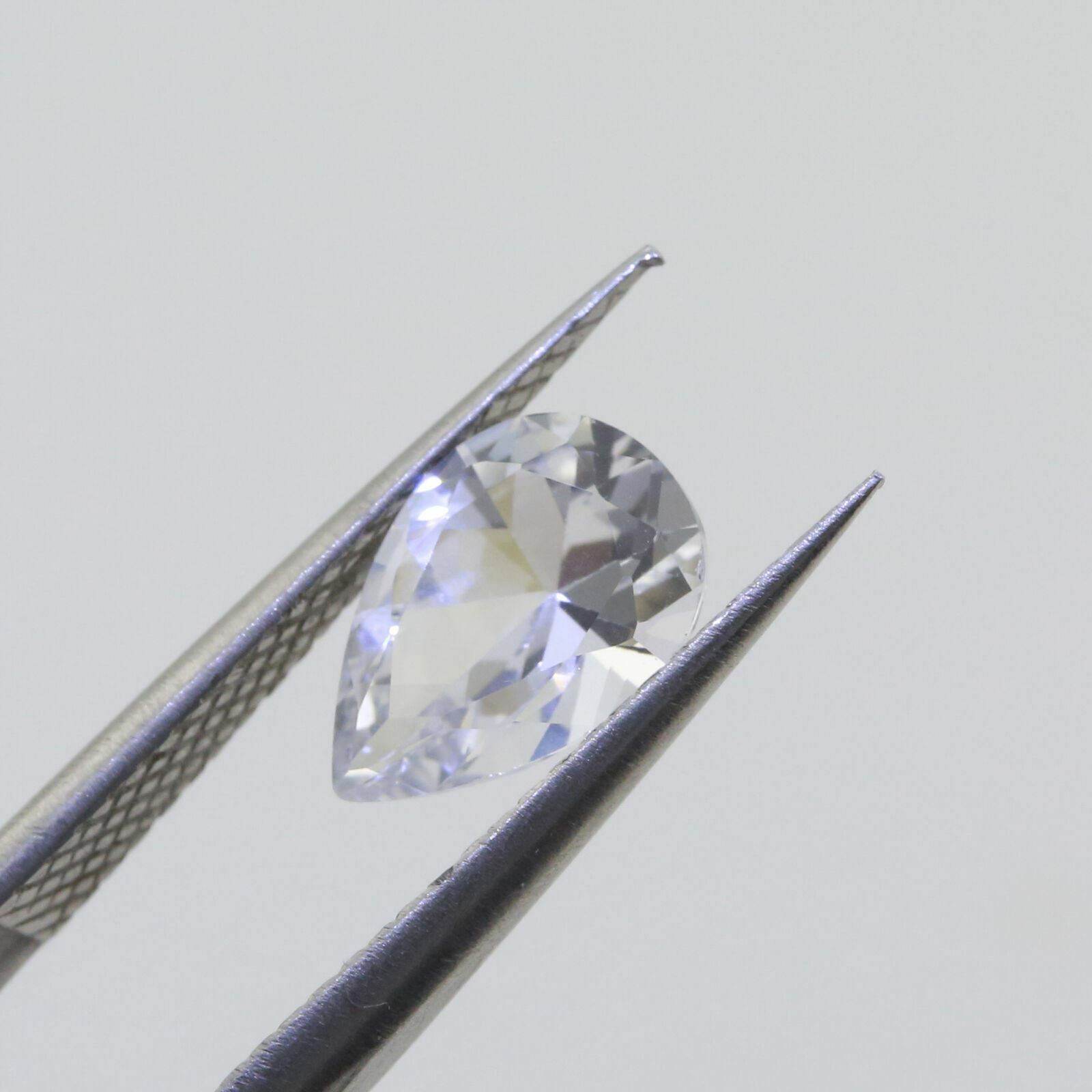 2 Carat Pear PE 10x7mm Loose Moissanite Stone White D Color VVS1 Certificate Moi - Syzjewelry