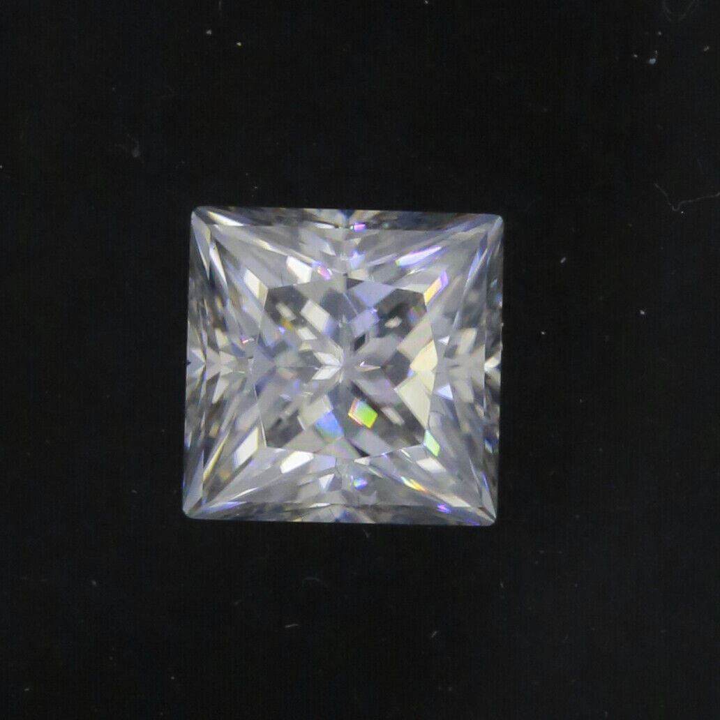 Princess 8mm Loose Moissanite Stone White D Color 3 Carat VVS1 Certifcate 8x8mm - Syzjewelry