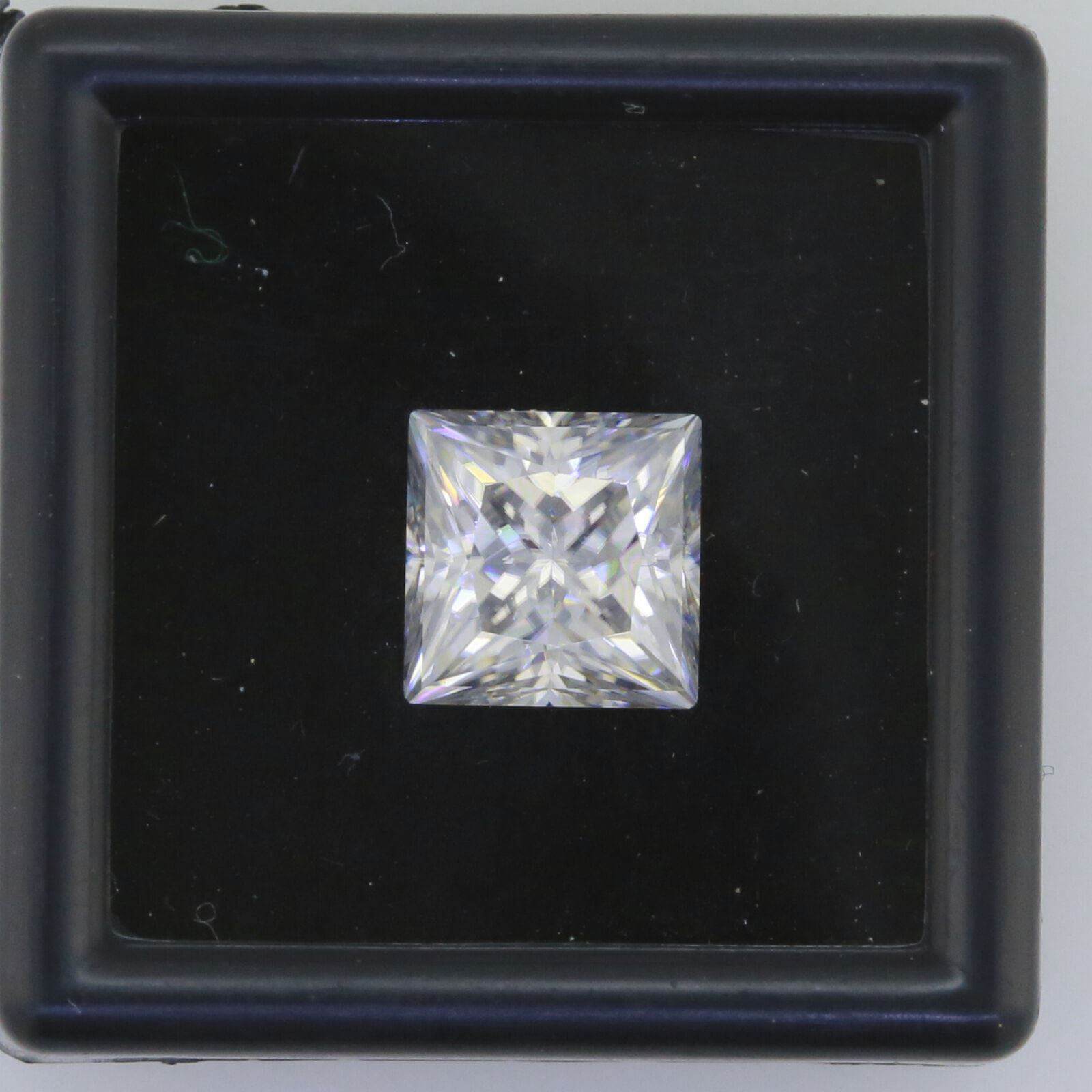 Princess 8mm Loose Moissanite Stone White D Color 3 Carat VVS1 Certifcate 8x8mm - Syzjewelry