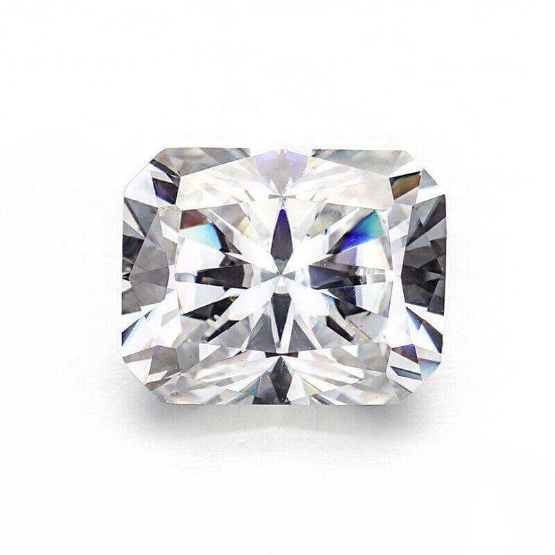8 Carat Radiant 12x10mm Loose Moissanite White D Color VVS Diamond Test Positive - Syzjewelry