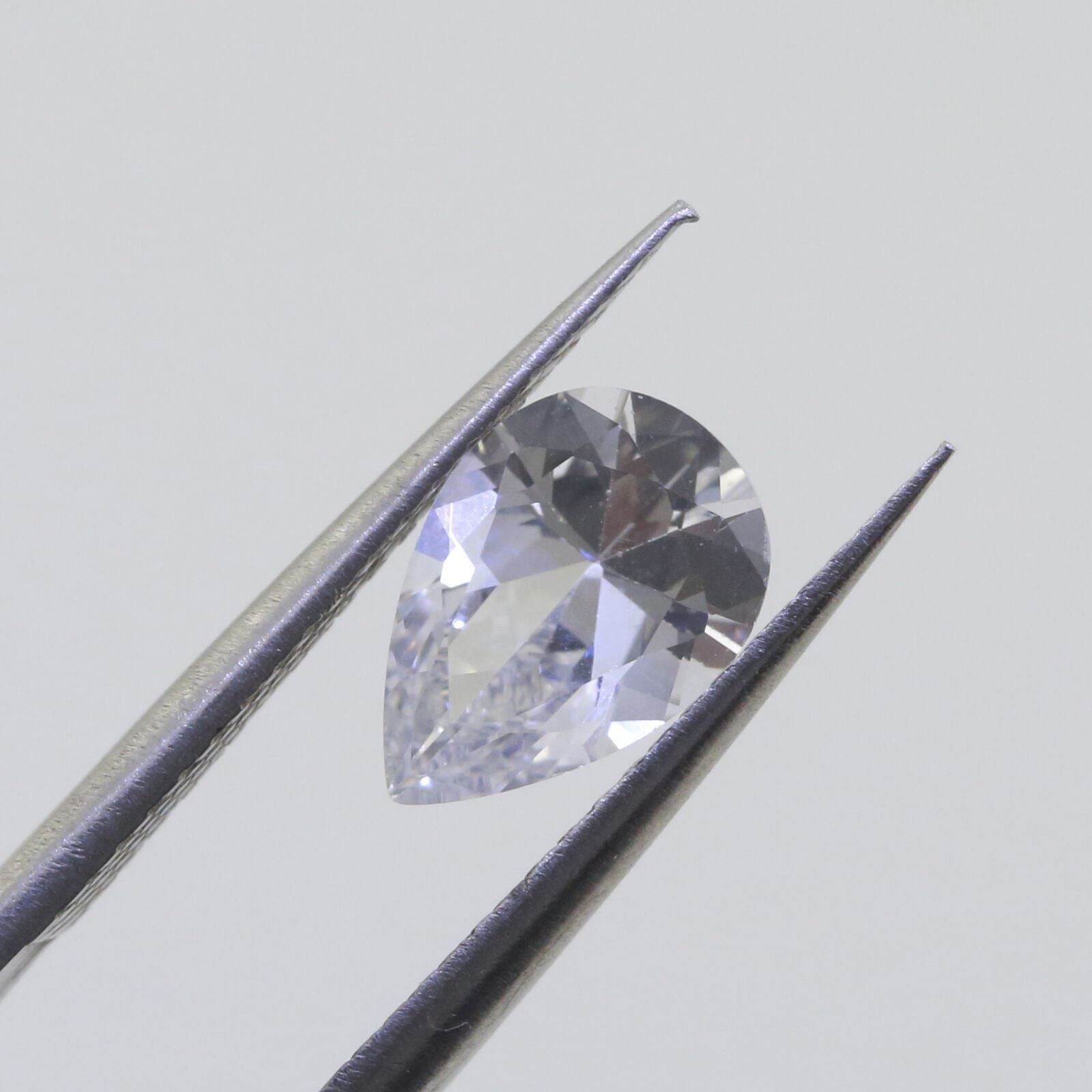 2 Carat Pear PE 10x7mm Loose Moissanite Stone White D Color VVS1 Certificate - Syzjewelry