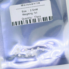 1 Carat Loose Moissanite White D Color RD 2.4mm Melee Accent - Syzjewelry