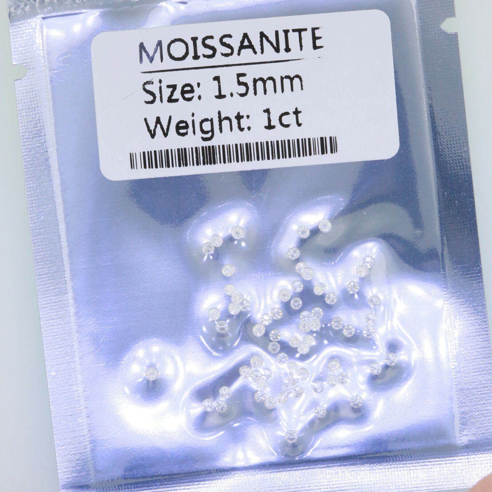 1 Carat Loose Moissanite White D Color RD 2.6mm Melee Accent - Syzjewelry