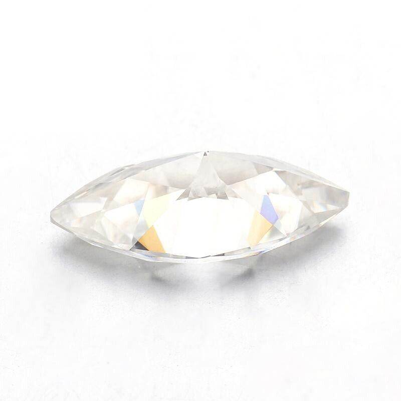 Marquise MQ 12x6mm Loose Moissanite Stone White D Color 2 Carat VVS1 Certificate - Syzjewelry