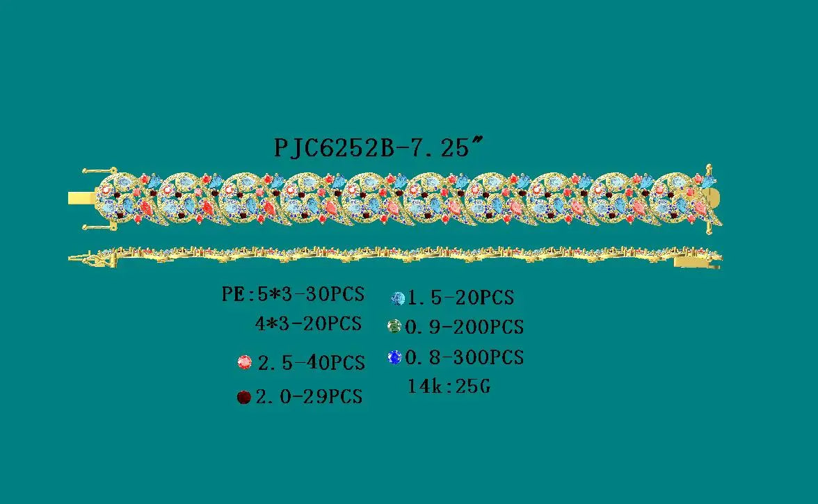 Sterling Silver Semi Mount Bracelet Setting Pear PE 5X3mm DHJ